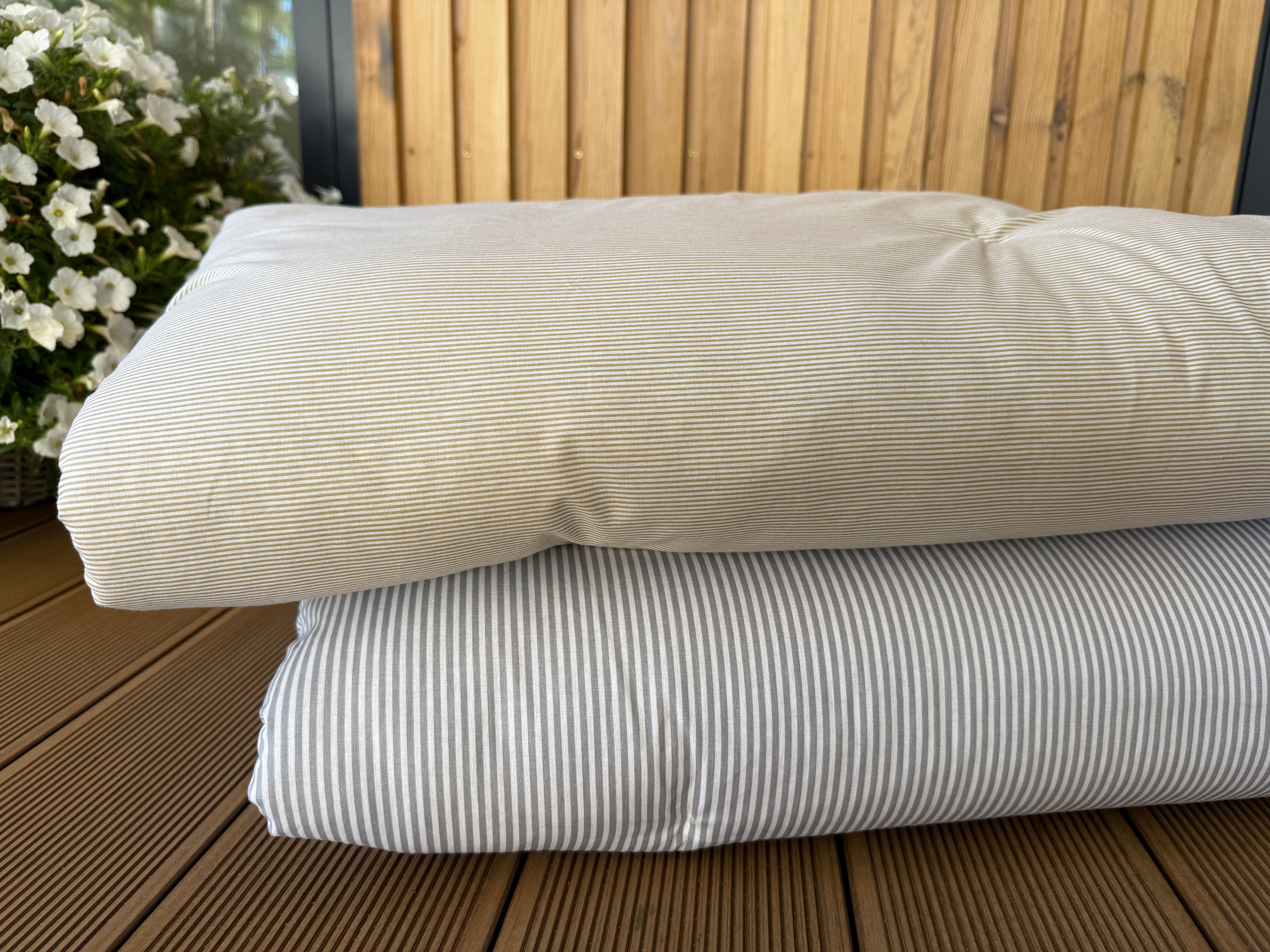 Natural Hemp filled Sofa Protector in cotton Stripe fabric for Dogs Cats Machine Washable Sofa & Couch Slipcovers Custom made sizes