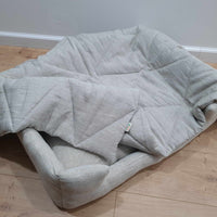 Gift for dog HEMP Dog Blanket filled HEMP Fiber in Natural Linen Fabric Dog Blanket Cover personalised for bed dog mat cover Christmas Gift