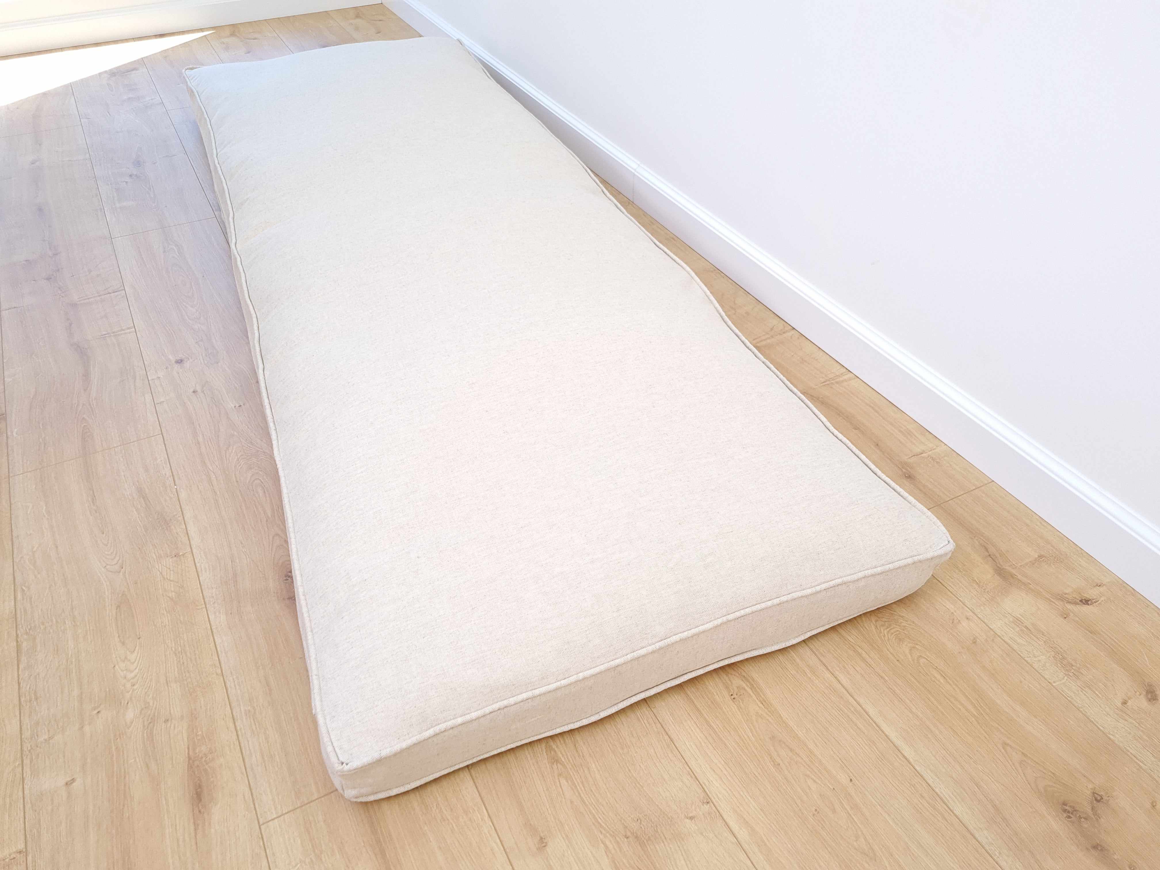 Special listing for R. three hemp cushions with covers in natural beige linen fabric