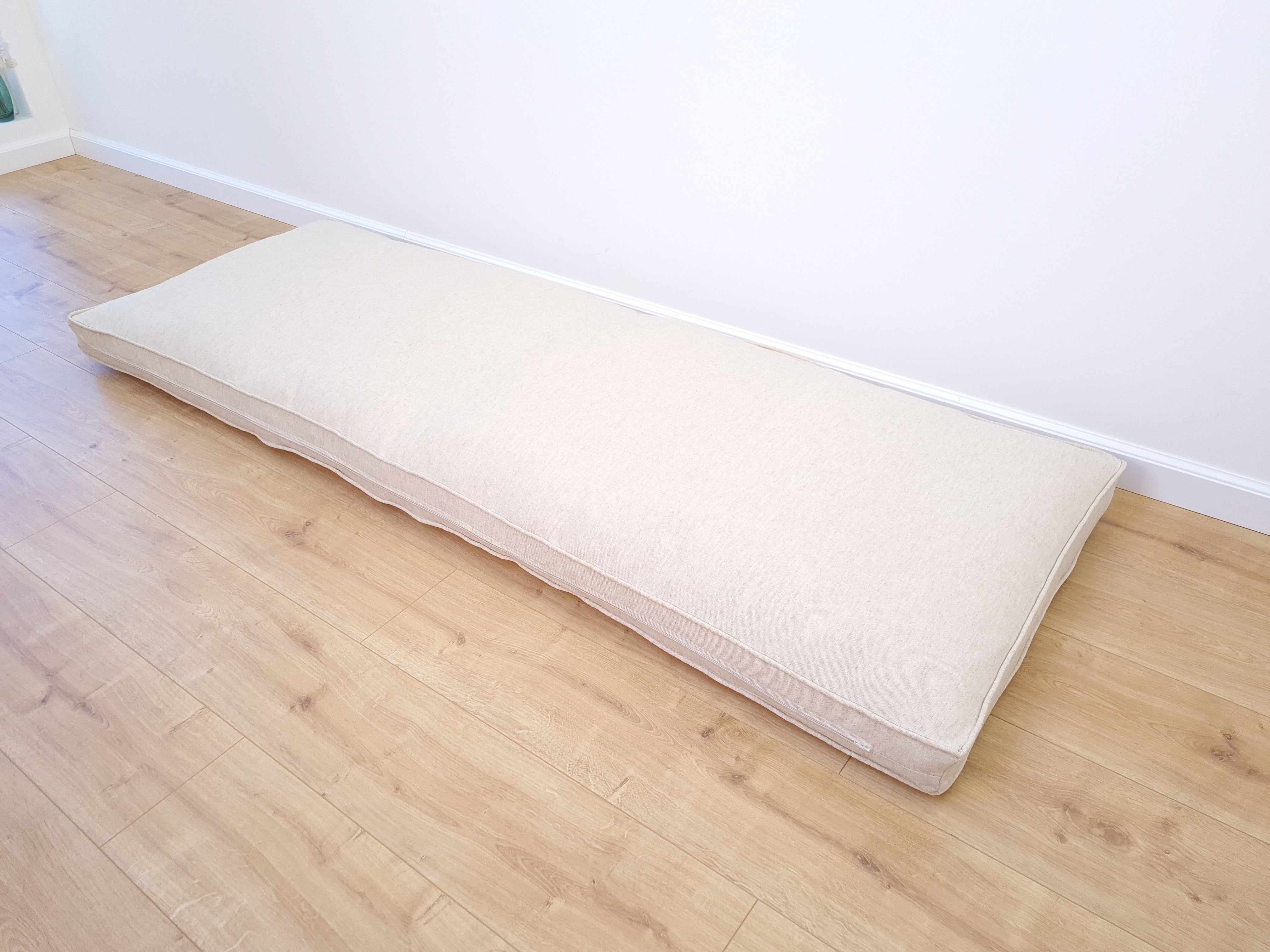 Special listing for R. three hemp cushions with covers in natural beige linen fabric