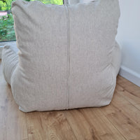 Hemp seat cushion filled organic hemp fiber filling with removable natural cotton zippered cover
