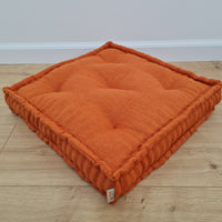 Hemp Linen Floor Cushion fileld organic Hemp Fiber in Natural Linen fabric / floor pillow Pillow seat/Meditation Yoga