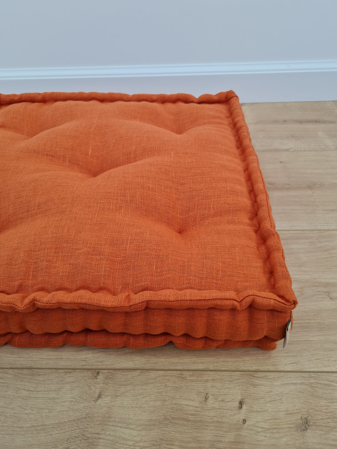 Hemp Linen Floor Cushion fileld organic Hemp Fiber in Natural Linen fabric / floor pillow Pillow seat/Meditation Yoga