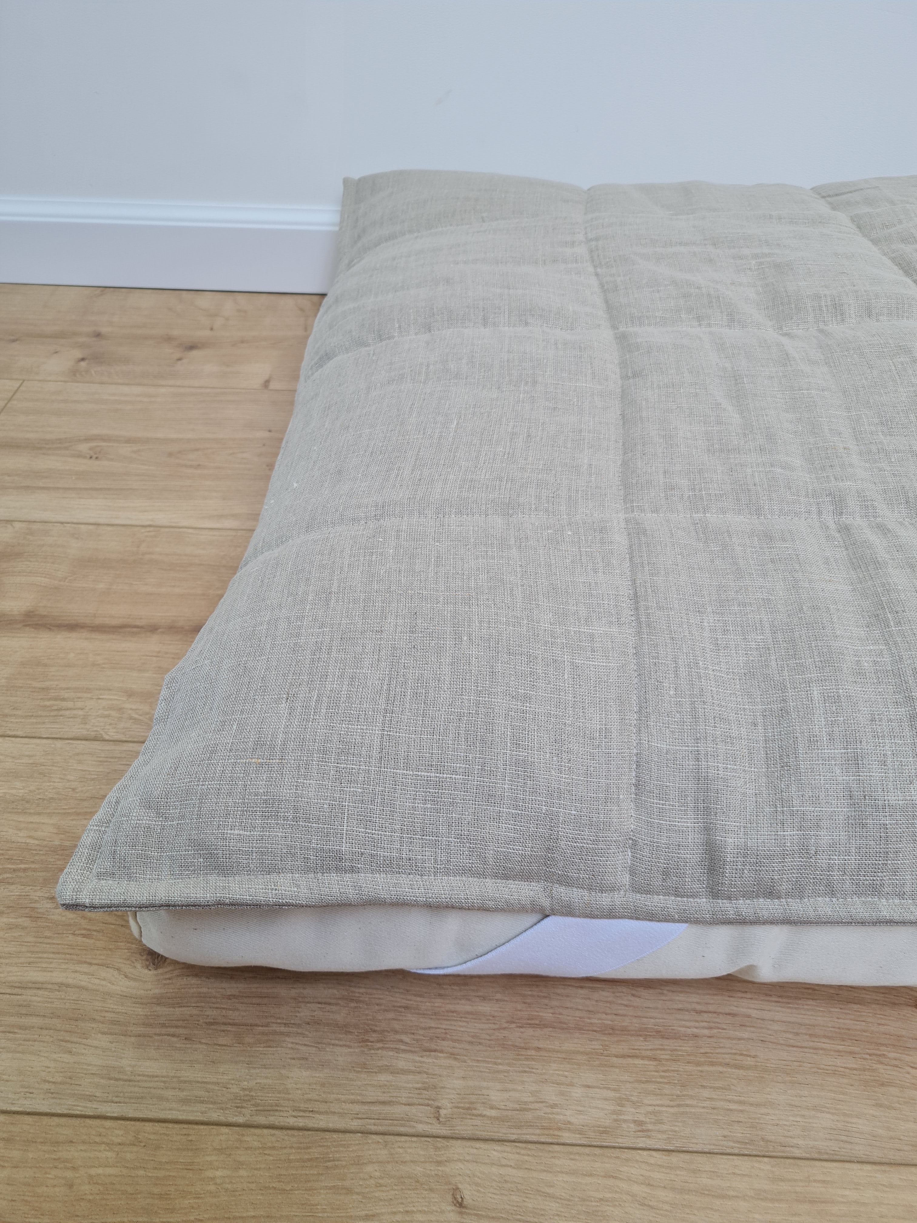 Organic Hemp Linen quilted Cover \ protector for Pet Mat Pad filled Hemp Fiber in non-dyed linen fabric
