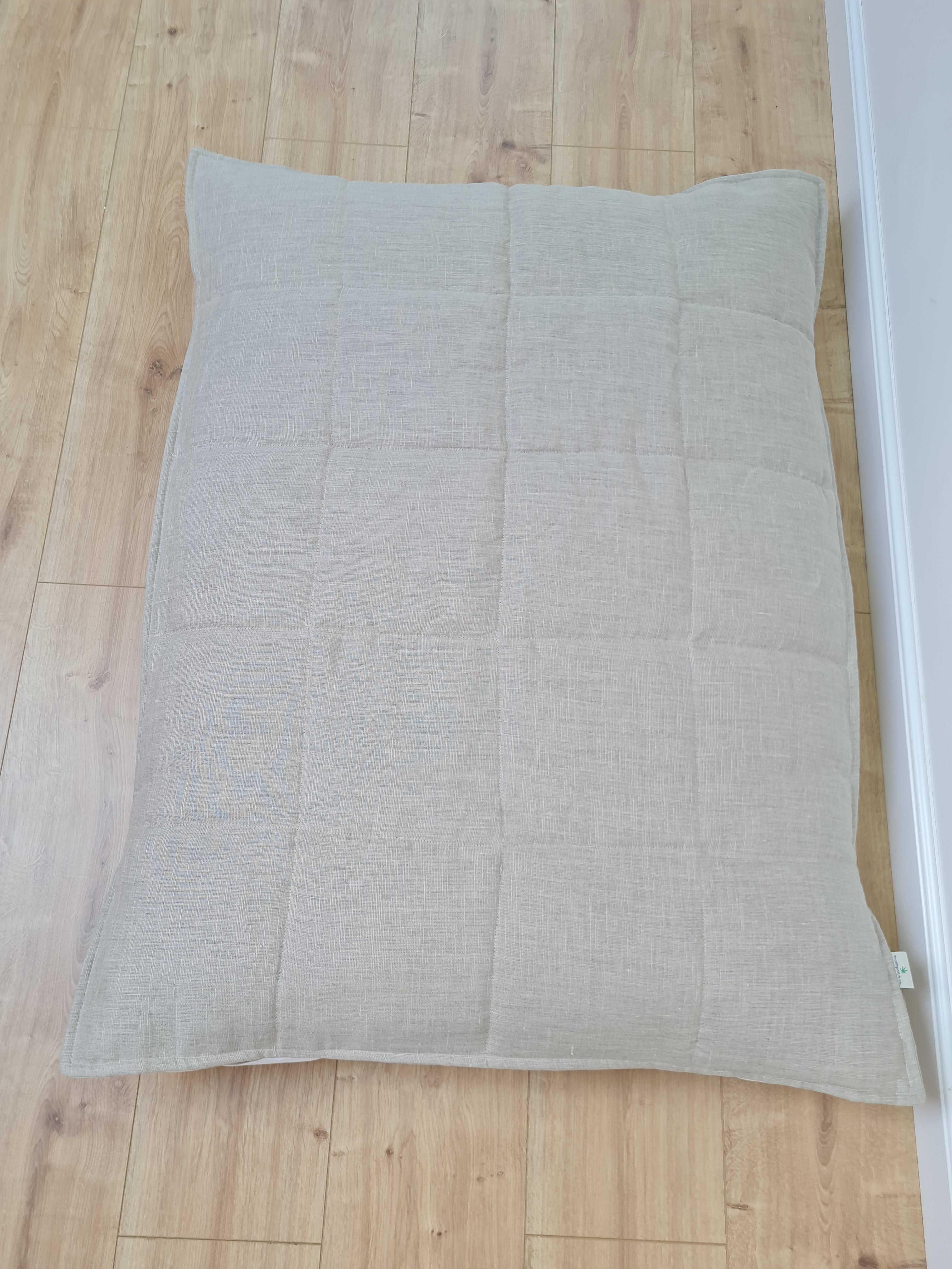 Organic Hemp Linen quilted Cover \ protector for Pet Mat Pad filled Hemp Fiber in non-dyed linen fabric