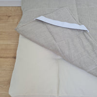 Organic Hemp Linen Mattress Pad Cover for Pet Mat Pad filled Hemp Fiber in 100% non-dyed linen