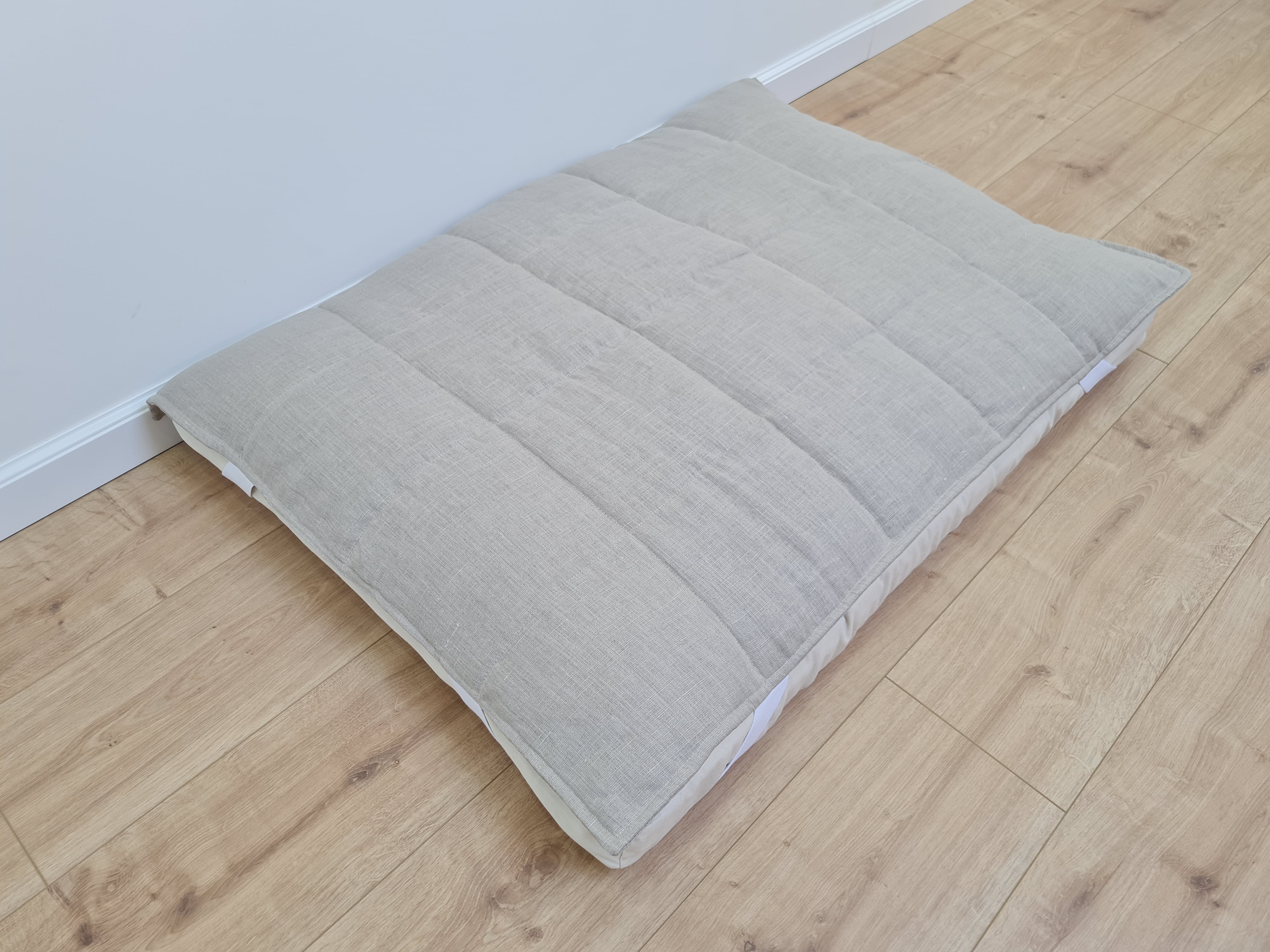 Organic Hemp Linen quilted Cover \ protector for Pet Mat Pad filled Hemp Fiber in non-dyed linen fabric