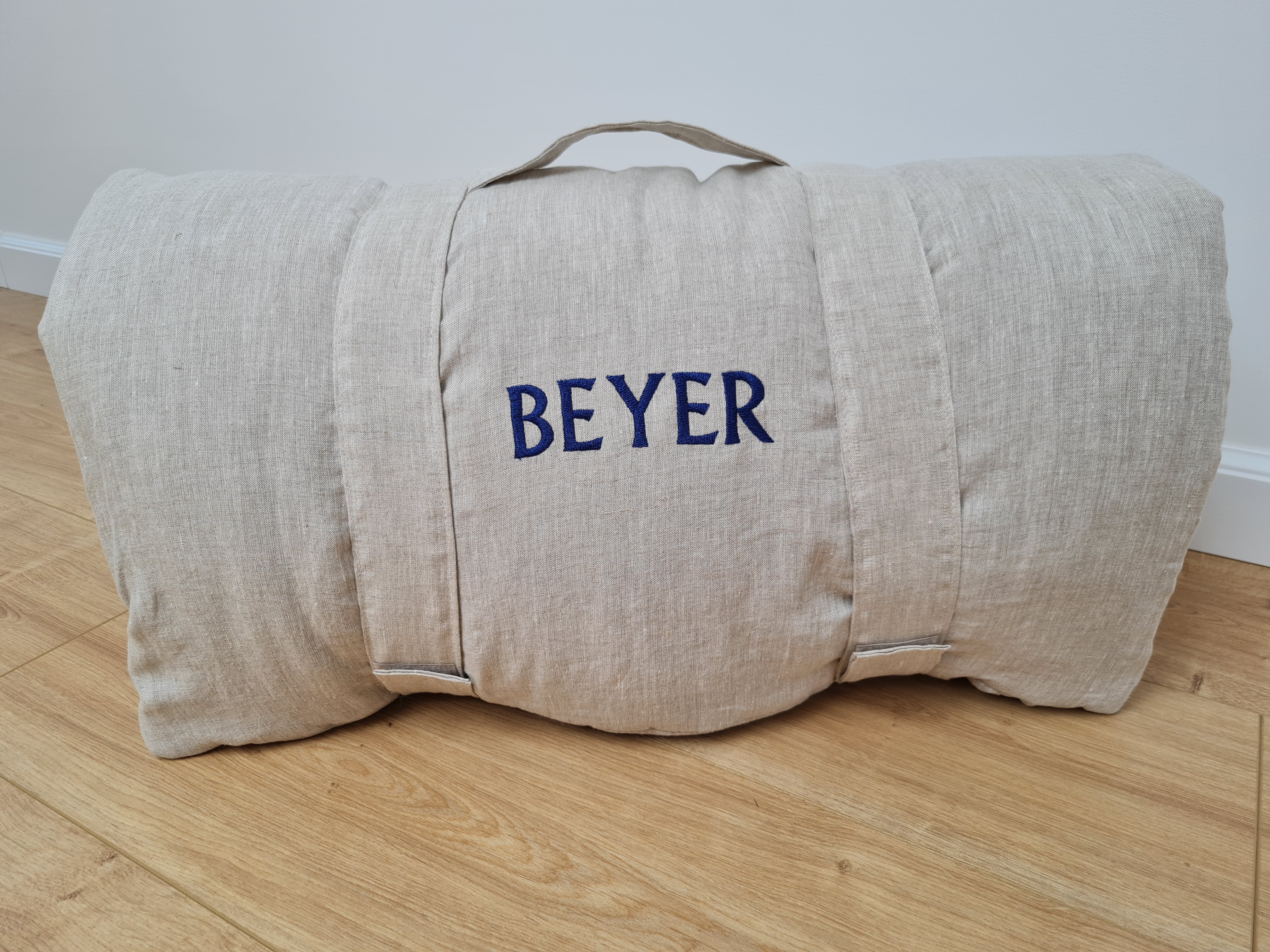 Kinder Garden Hemp Linen Sleep Bag with Pillow School Nap Mat Kids Organic Hemp Fiber Filling in Linen Fabric blanket quilt, hand made