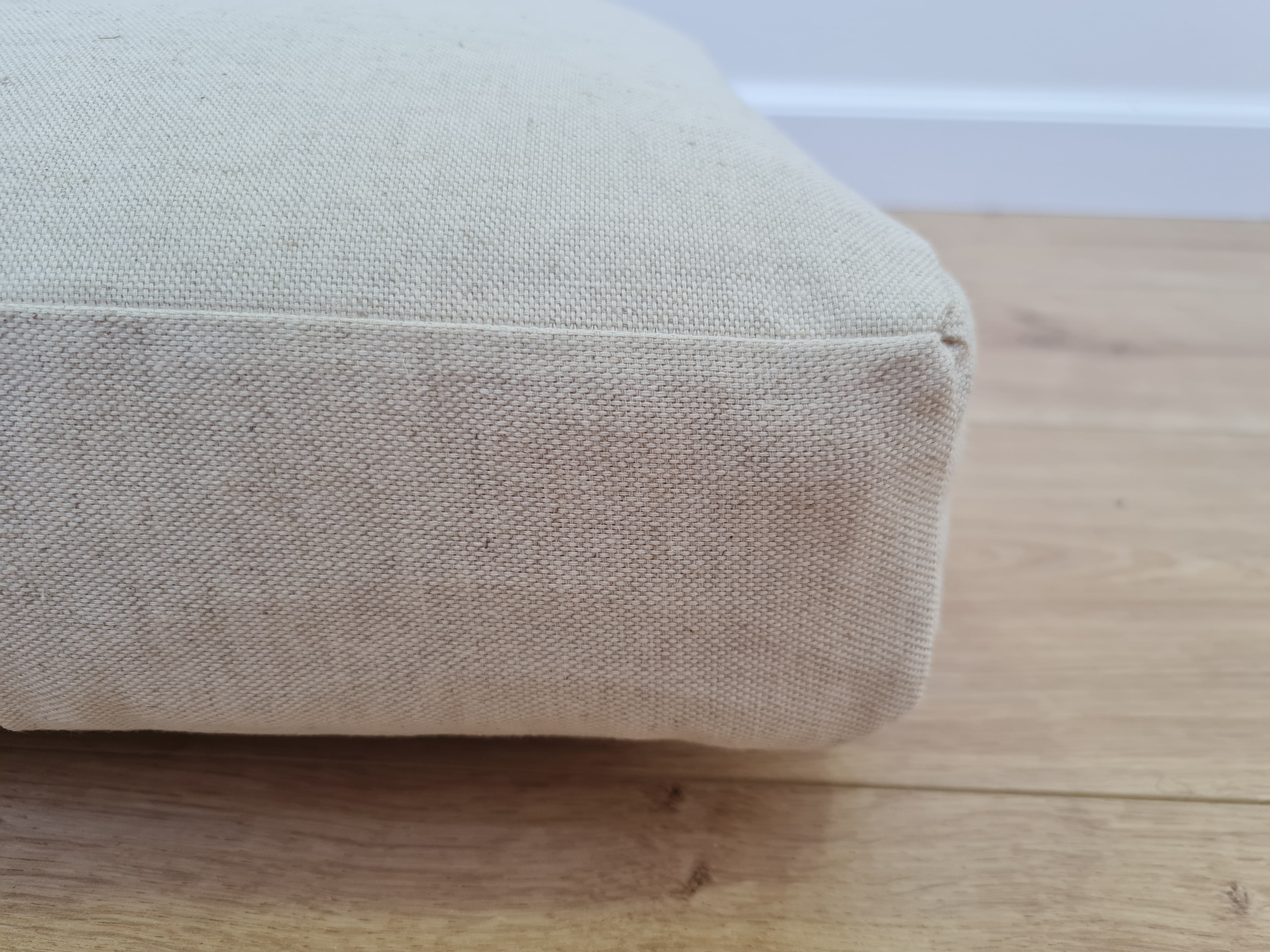 Hemp cushion with removable cover Hemp fiber filling in cotton fabric with linen cover Floor cushion custom made size