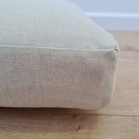 Hemp cushion with removable cover Hemp fiber filling in cotton fabric with linen cover Floor cushion custom made size