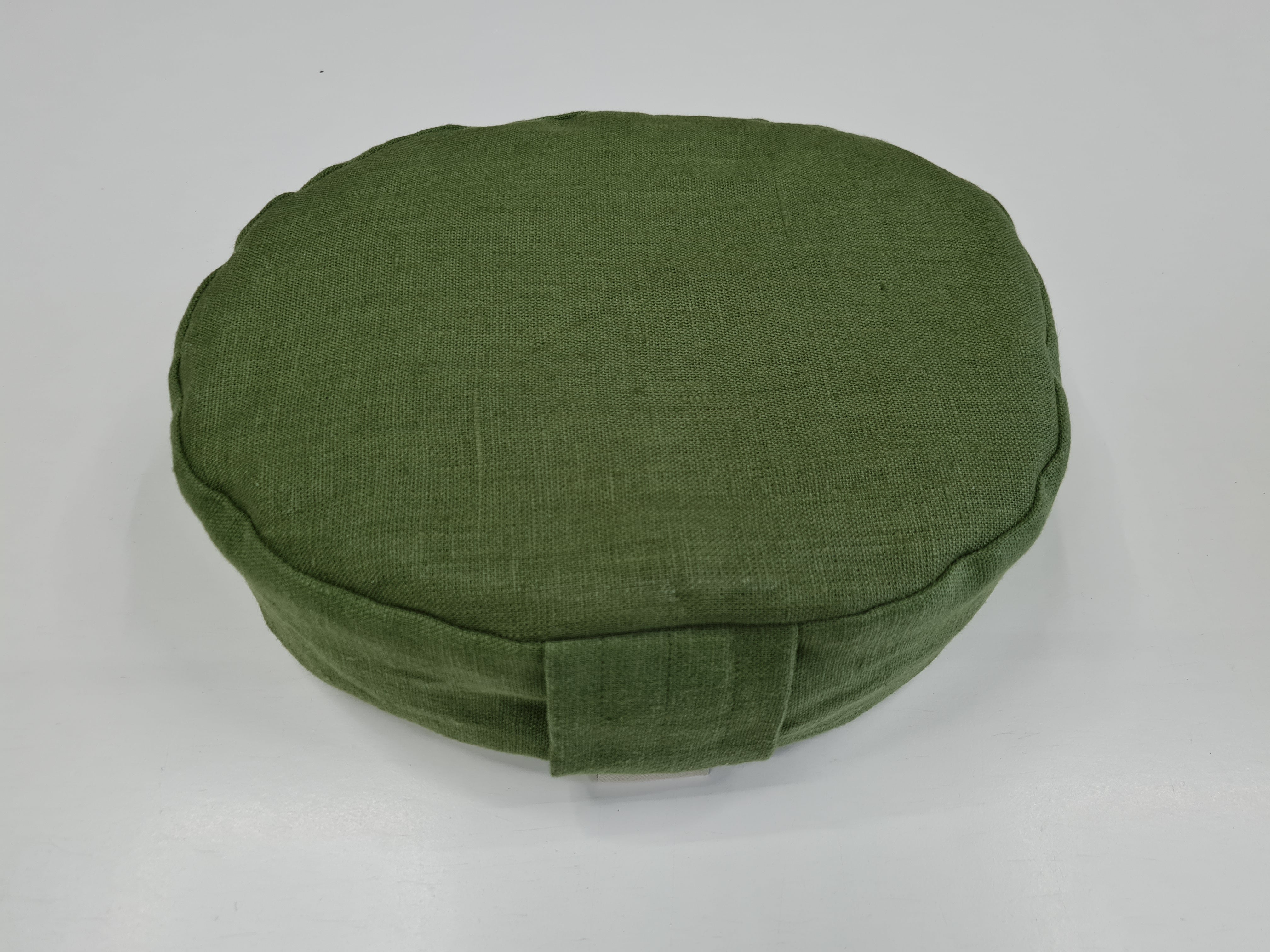 Small articular yoga cushion filled buckwheat hulls Linen Zafu pillow / Oval Linen floor pillow with Buckwheat hulls Meditation
