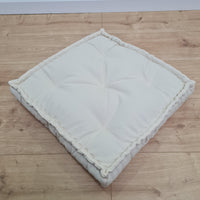Hemp Cotton 16" x 16" (40x40 cm) Window Mudroom Floor Bench Cushion filled organic Hemp Fiber filling in Cotton Fabric Custom Made