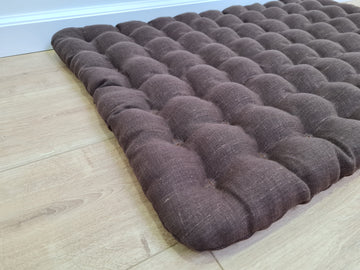 Floor cushion with Buckwheat hulls 23"x35" in linen/Meditation cushion for Yoga studio/ zabuton Organic Massage Natural Pillow seat