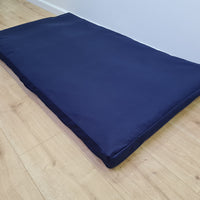 27" x 51" (70x130cm) Cover with zipper for shikibuton 3 inches thick in Natural dark blue cotton