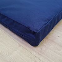 Cover with zipper for shikibuton Natural dark blue cotton Fabric Custom size