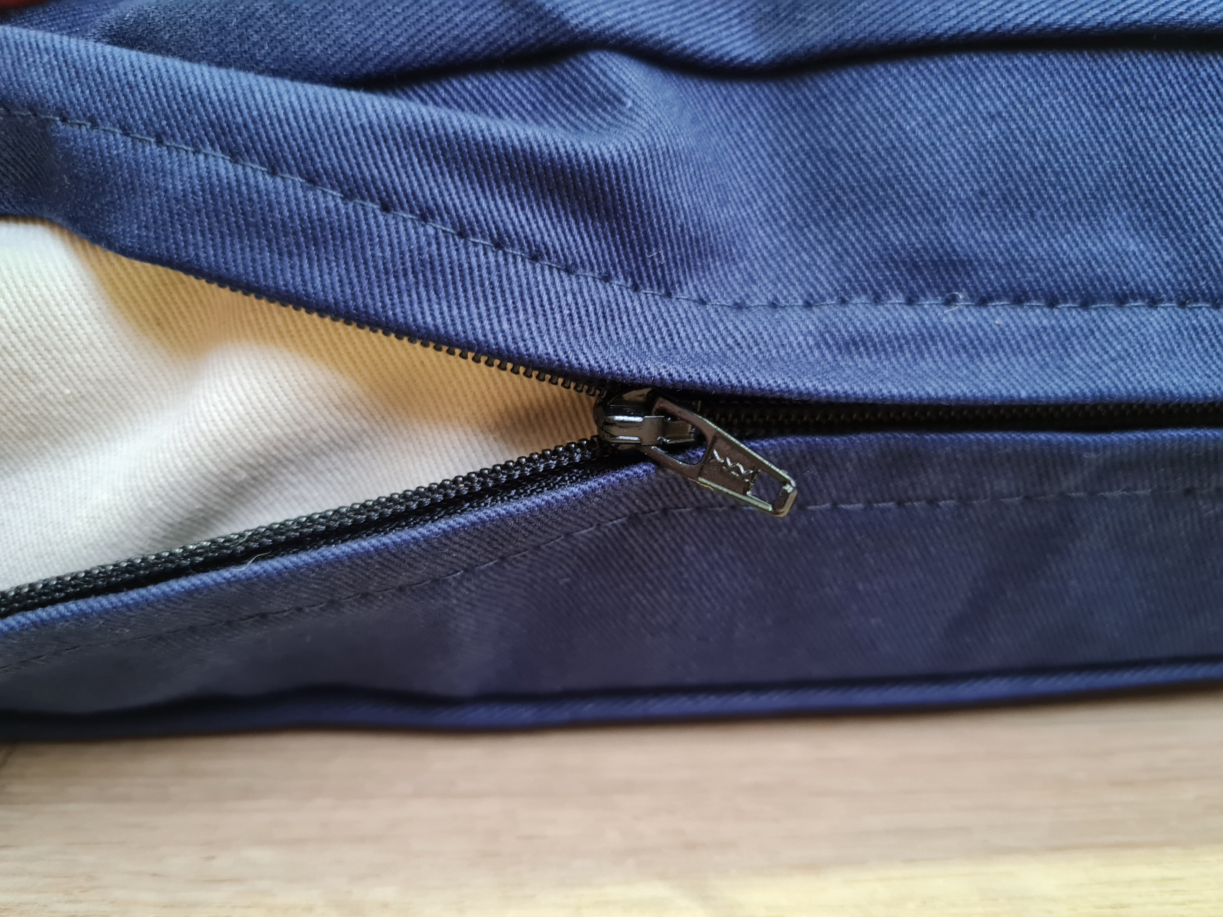 Cover with zipper for 3" (8 cm) shikibuton / topper Natural Сotton Fabric Custom size
