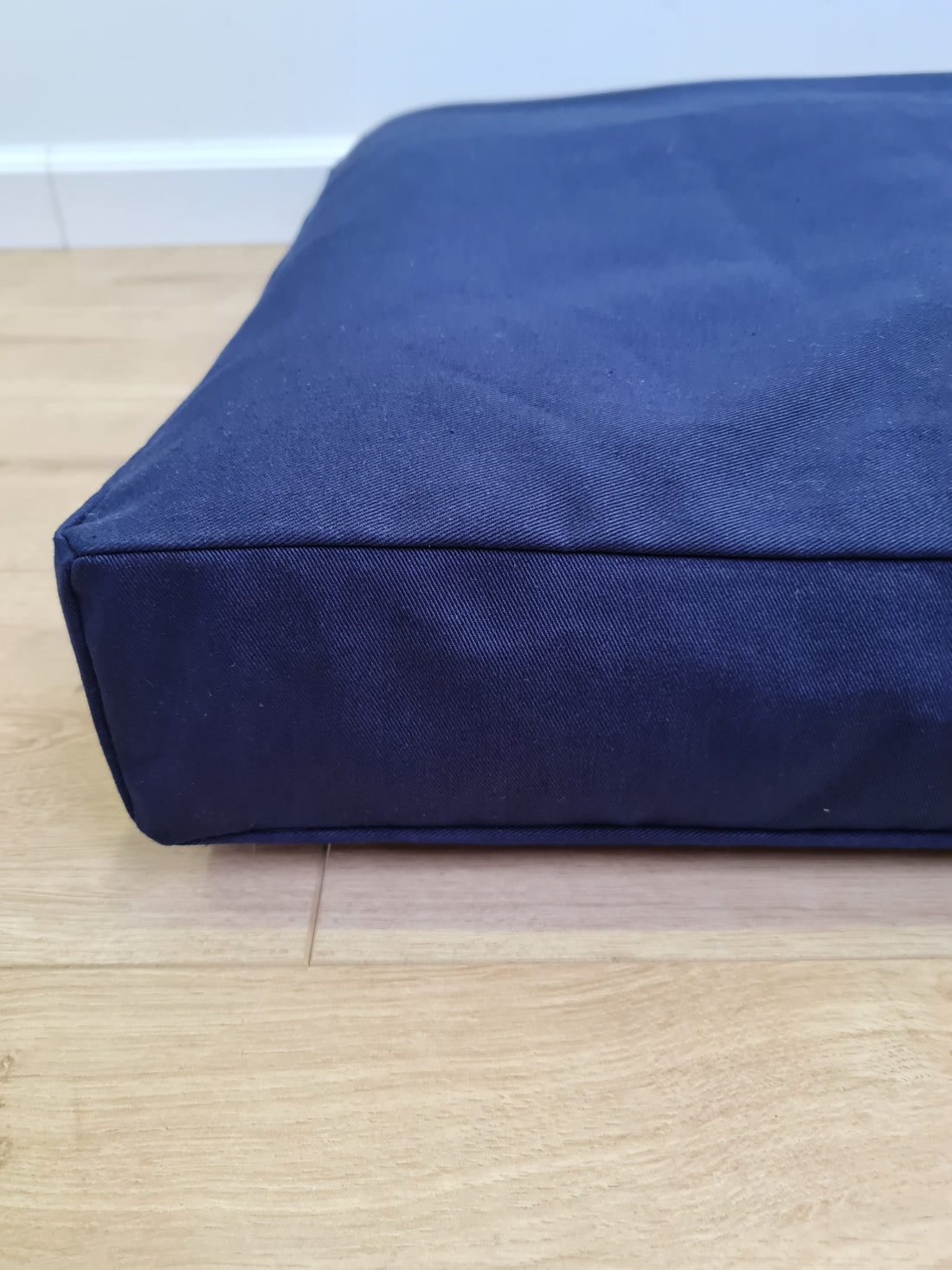 27" x 51" (70x130cm) Cover with zipper for shikibuton 3 inches thick in Natural dark blue cotton