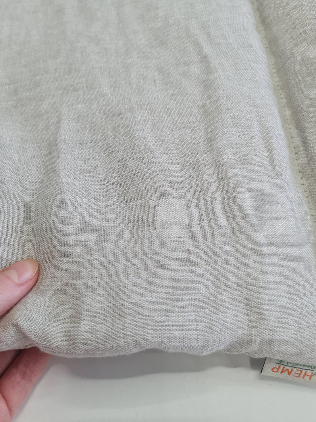 Winter Organic HEMP + FLAX blanket 400 g / m2 in natural undyed linen fabric grey shade with filler created from organic Hemp fiber