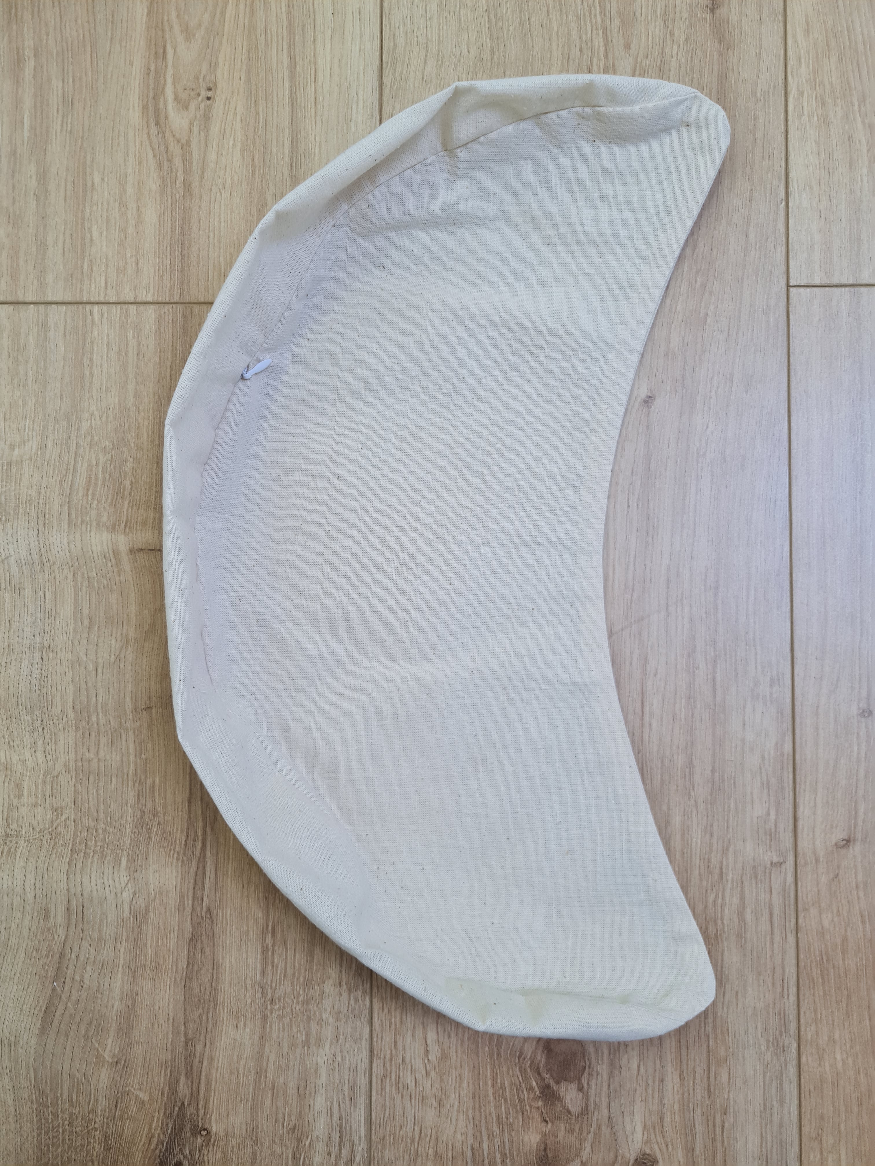 Cotton non-dyed inner cover with zipper for Crescent cushion