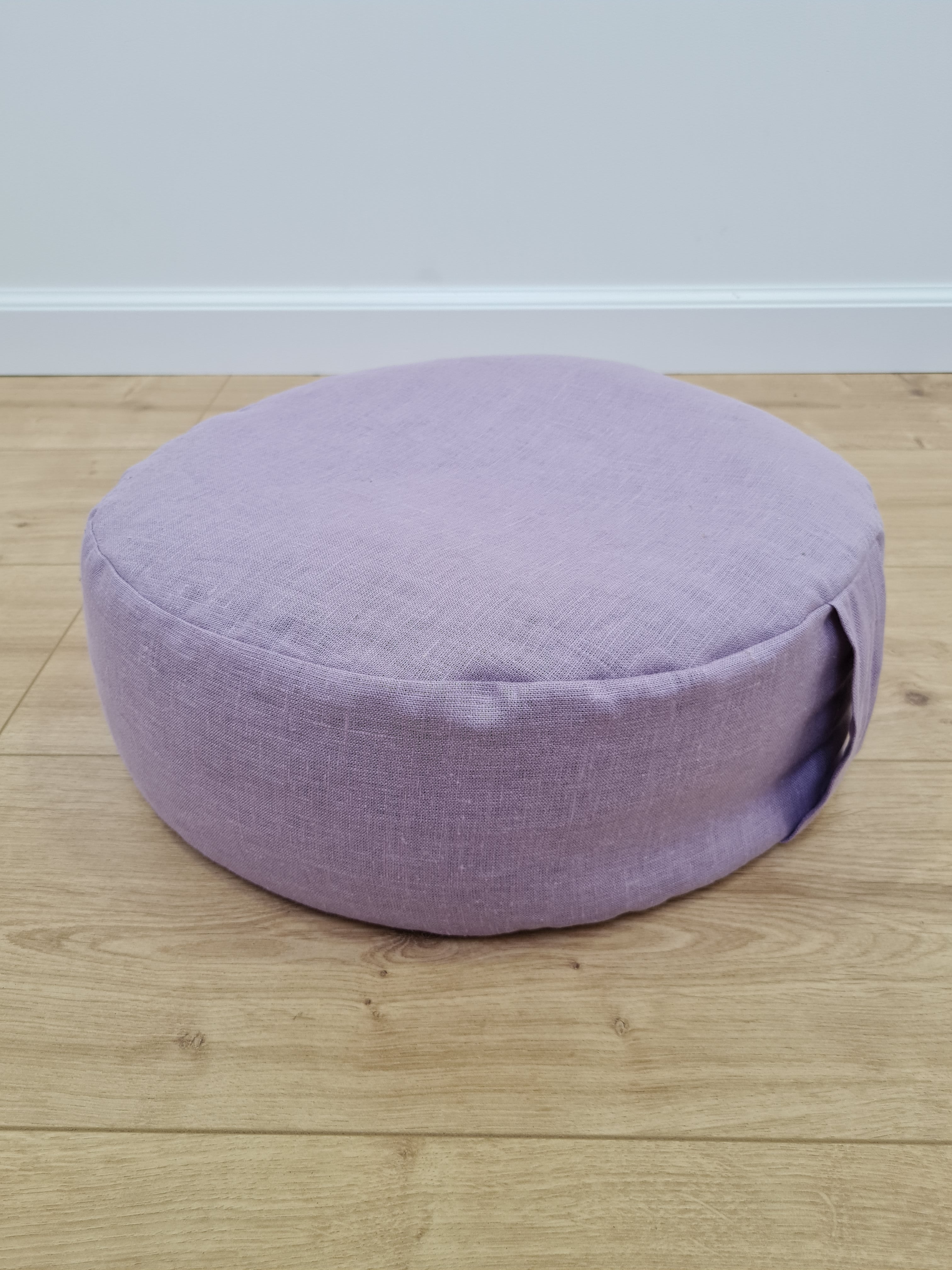 Linen Meditation floor cushion with Buckwheat hulls / Zafu pillow seat/Meditation Yoga