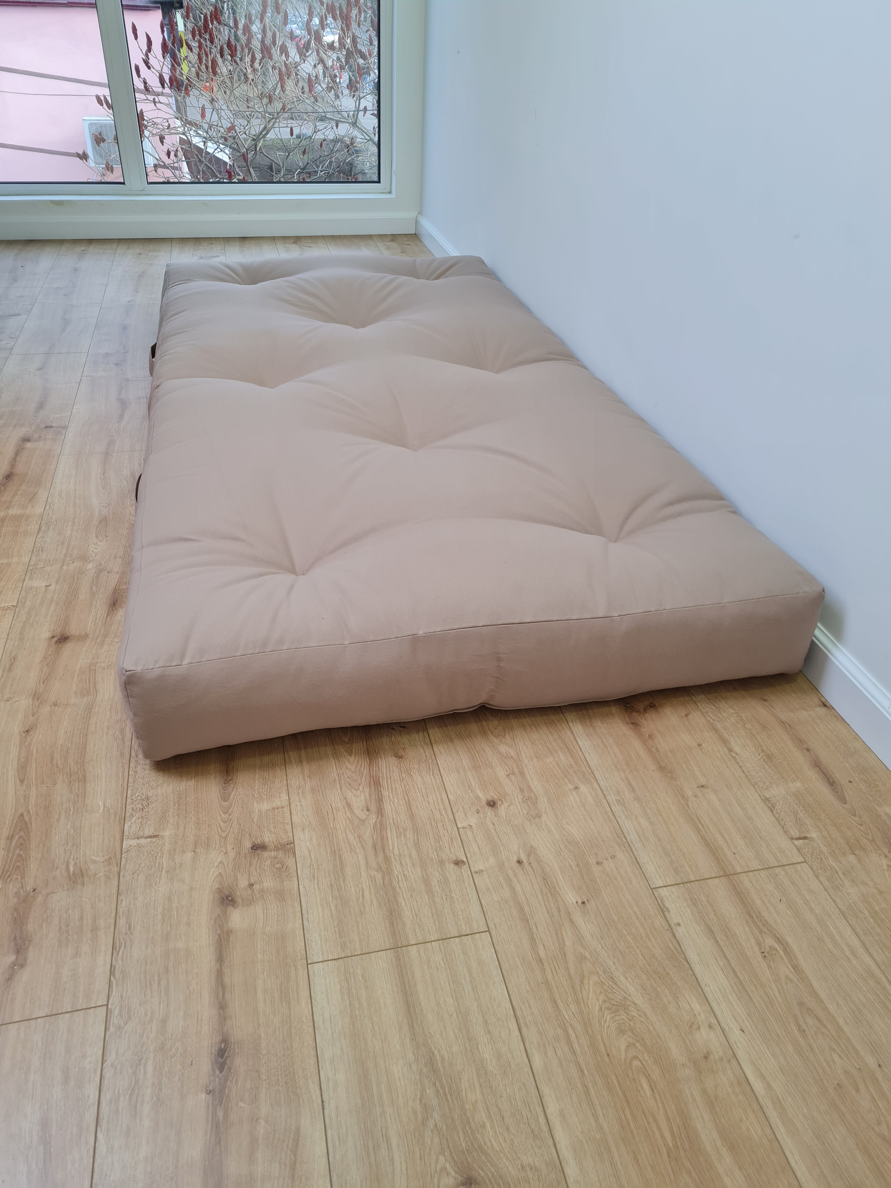 Special listing for Aynur Amiraslanova one 120 cm x 60 cm x 15 cm hemp futon in beige cotton
