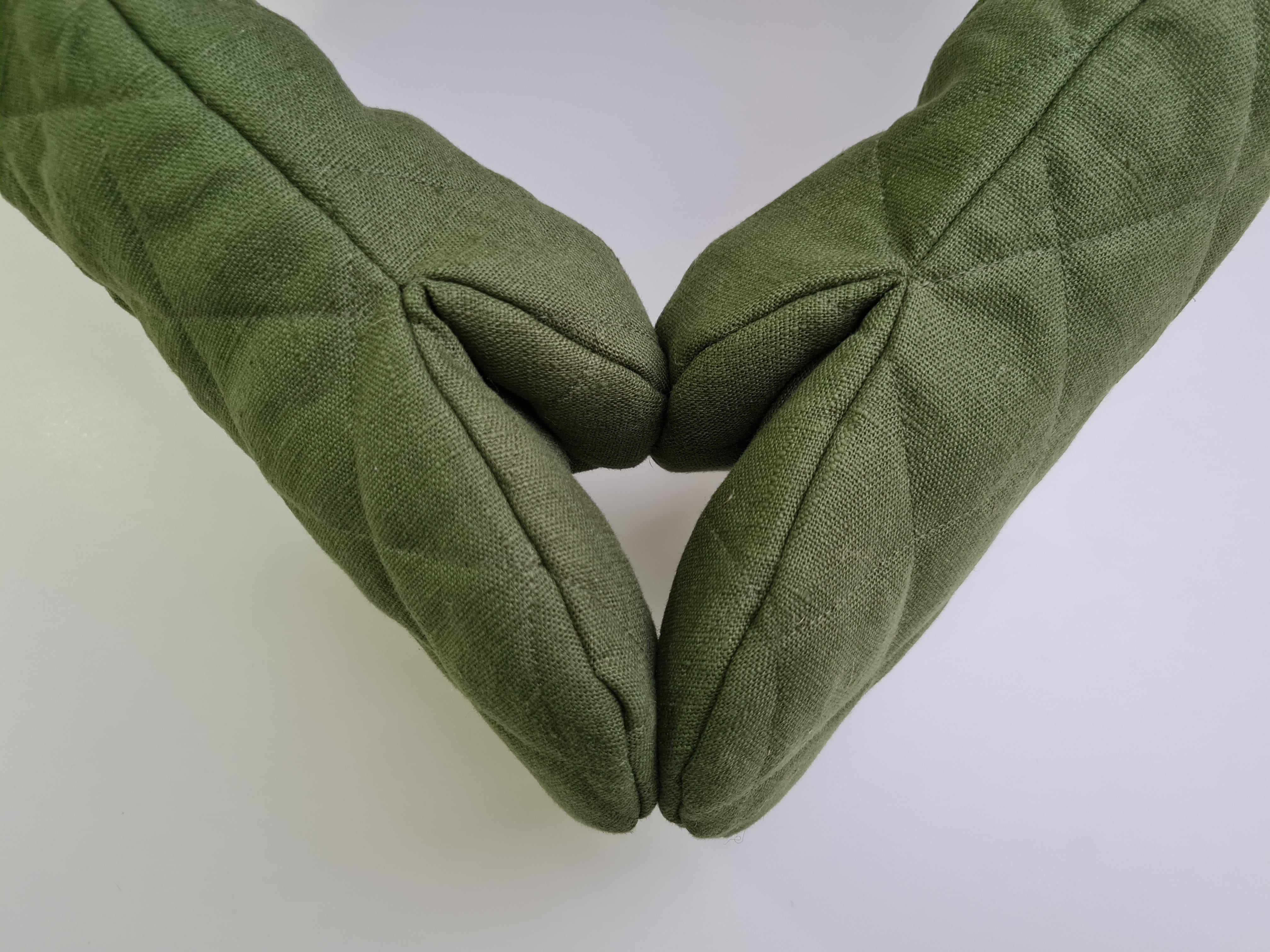 Natural Hemp Linen Oven Mitt and Pot Holder Set Filled unique Hemp fiber filling Pot holders Gloves Housewarming gift