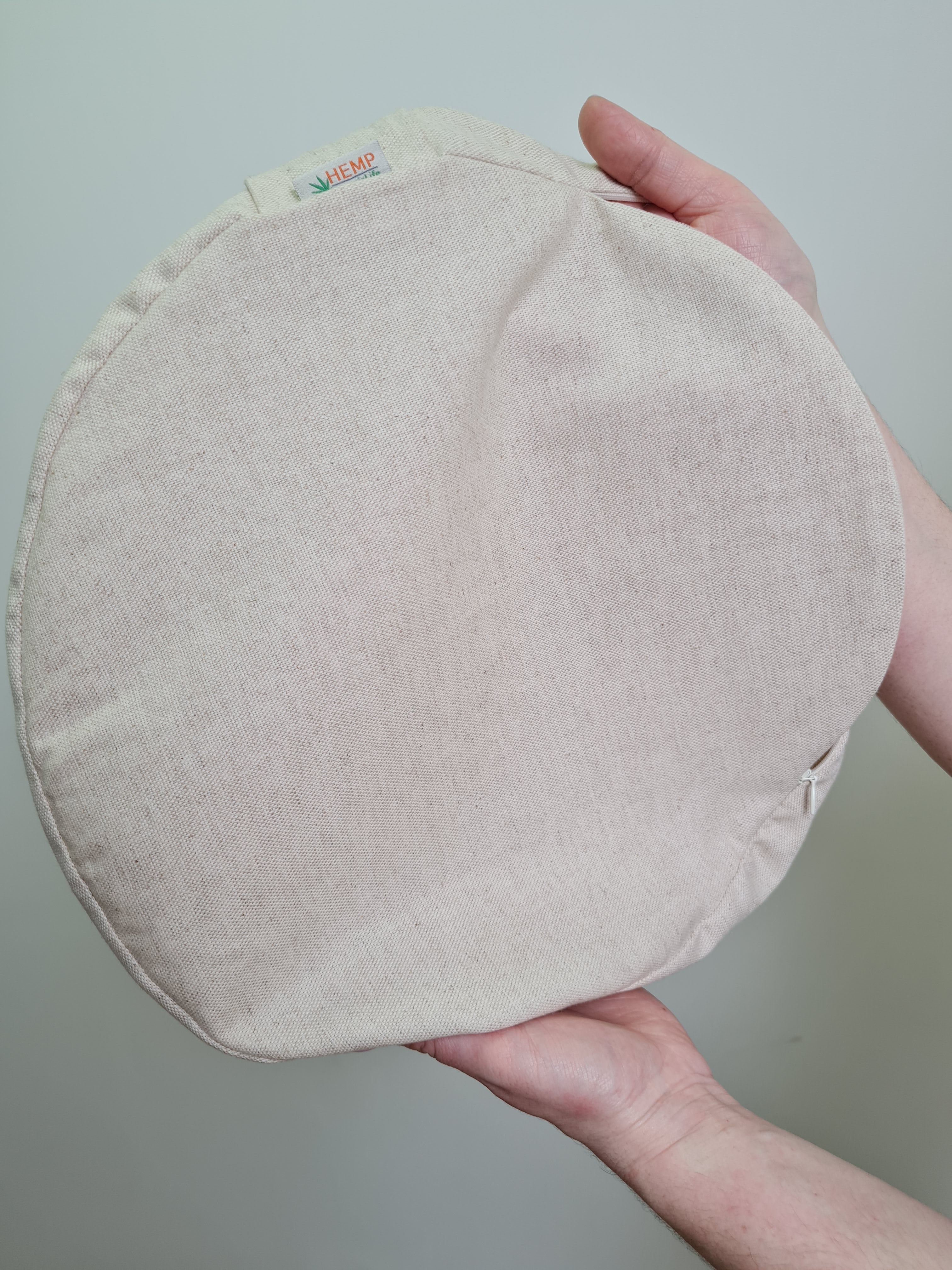 Linen natural grey non-dyed cover for Zafu with zipper / linen floor cushion Without Filler