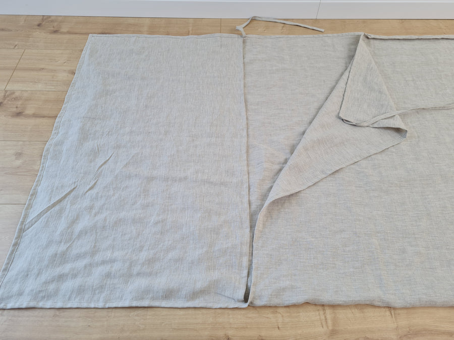 Linen Single Sleeping Bag Liner with Zipper for Camping Hiking Hostel Travel non-dyed linen fabric custom made
