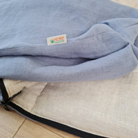 Natural Kids HEMP Linen Sleeping Bag with Hood School Nap mat for Kids, camping van sleeping bag organic hemp fiber filling