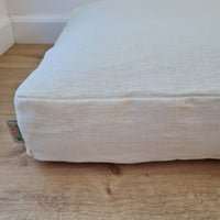 Hemp cushion with removable cover Hemp fiber filling in cotton fabric with linen cover Floor cushion custom made size