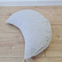 Hemp meditation Cresсent cushion filled with buckwheat hulls