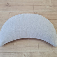 Hemp meditation Cresсent cushion filled with buckwheat hulls