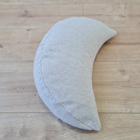 Hemp meditation Cresсent cushion filled with buckwheat hulls