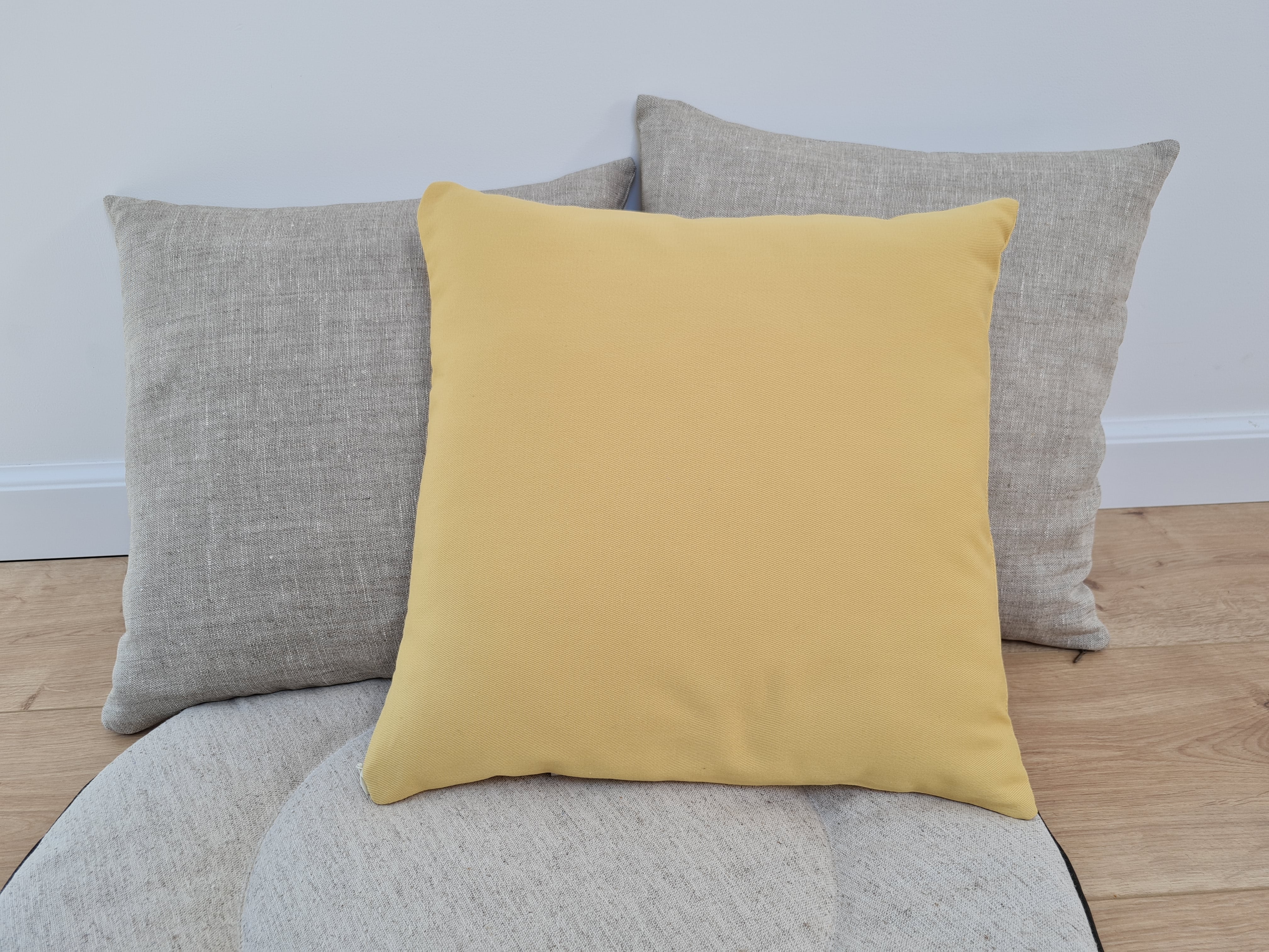 Hemp Throw Pillow with Cover Filled HEMP Fiber filler in Durable Cotton in color Pear zipped Cover Throw Decorative Cushion