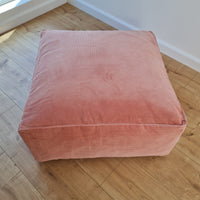 Unique HEMP Floor Cushion Marogan filled organic Hemp Fiber with removable Cover with zipper in natural cotton velvet fabric settee ottoman