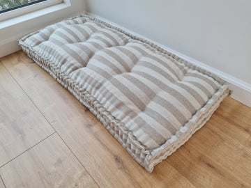 Hemp Linen Floor cushion filled organic hemp fiber filling / floor pillow Pillow seat/Meditation Yoga /Natural