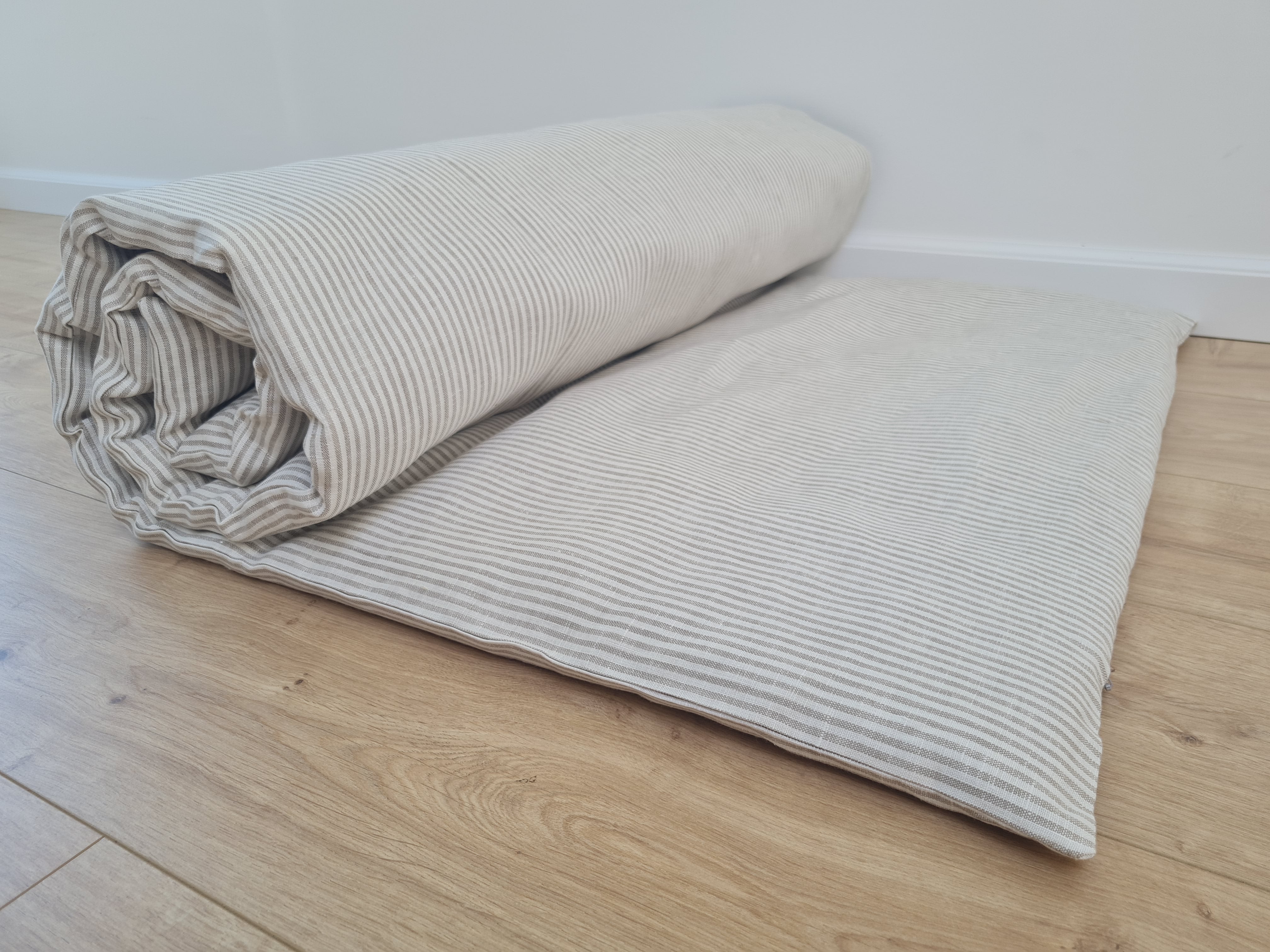 Hemp Linen Sofa Protector Covers in Stripes for Dogs Cats Machine Washable Furniture Protectors Sofa & Couch Custom made sizes Sofa Topper