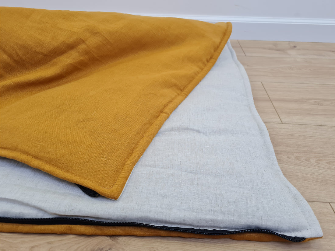 Thick HEMP Sleeping bag HEMP and lilen fabric filled organic Hemp fiber filling - Hemp sleep bag / blanket quilt, hand made