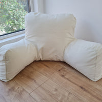 Hemp baby seat cushion height - 16" (40 cm) filled organic hemp fiber filling with removable natural cotton zippered cover