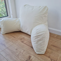 Hemp baby seat cushion height - 16" (40 cm) filled organic hemp fiber filling with removable natural cotton zippered cover