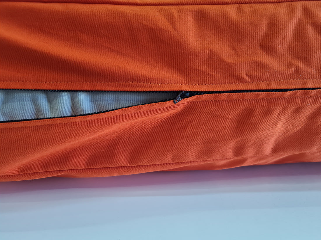 Cover with zipper for 3" (8 cm) shikibuton / topper Natural Сotton Fabric Custom size