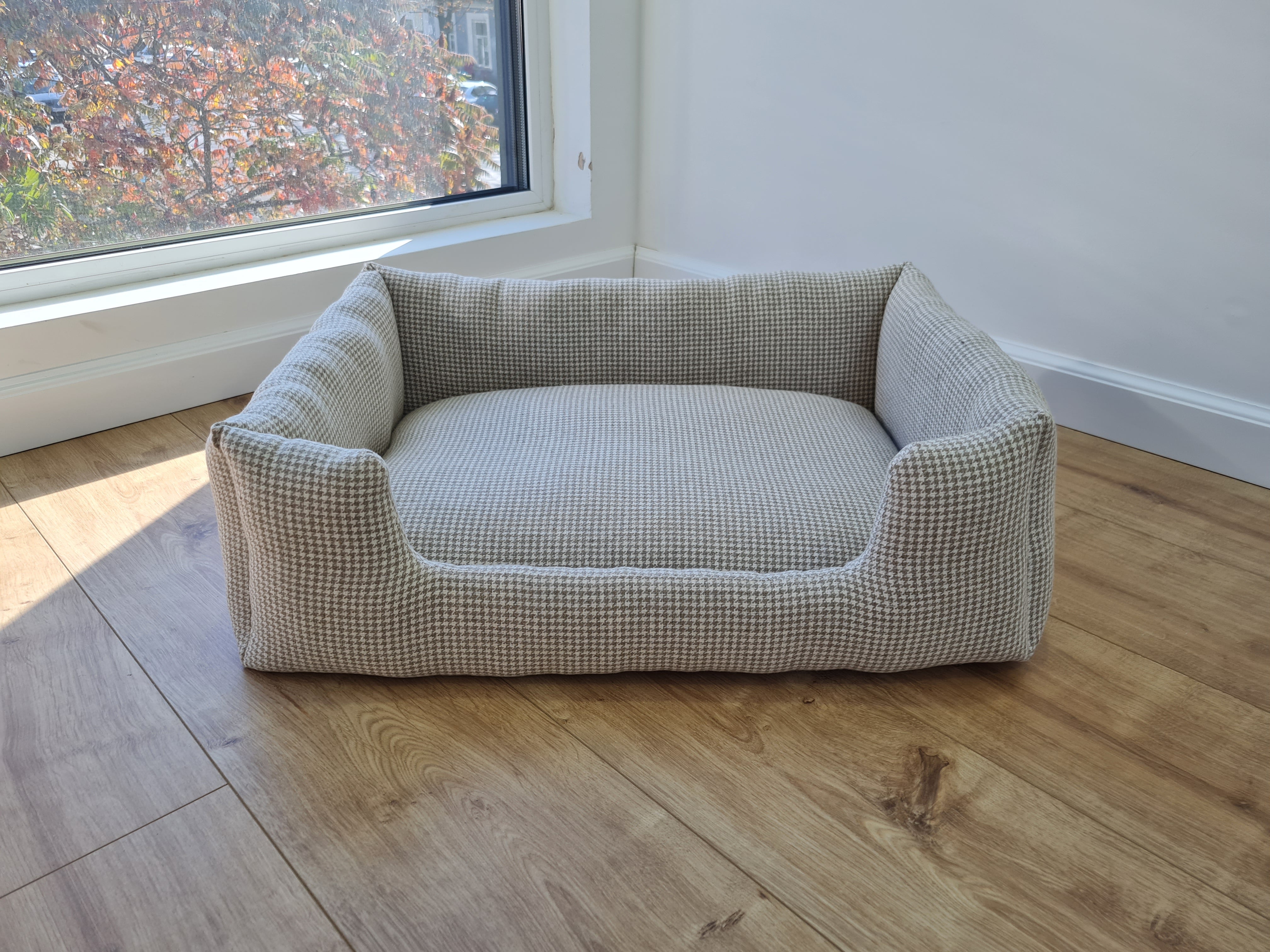 Organic HEMP pet bed in natural linen fabric filled organic HEMP Fiber - mat carpet - house for cats cots eco -friendly