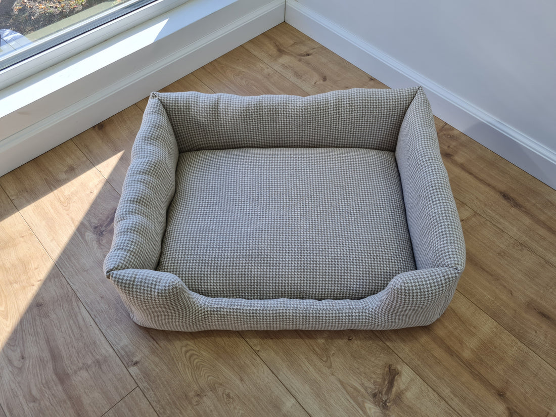 Organic HEMP pet bed in natural linen fabric filled organic HEMP Fiber - mat carpet - house for cats cots eco -friendly