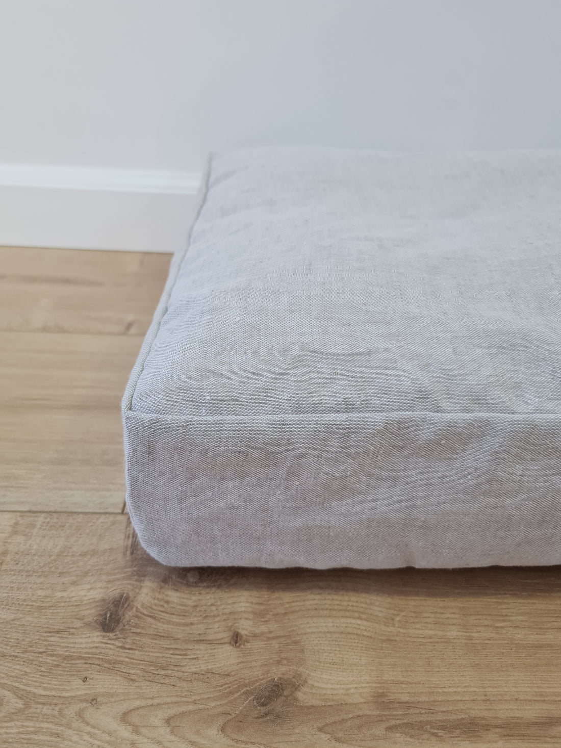 16"x24" (40x60cm) Hemp Linen pet mat pad cushion with removable linen hemp cover organic hemp fiber filler in non-dyed linen fabric