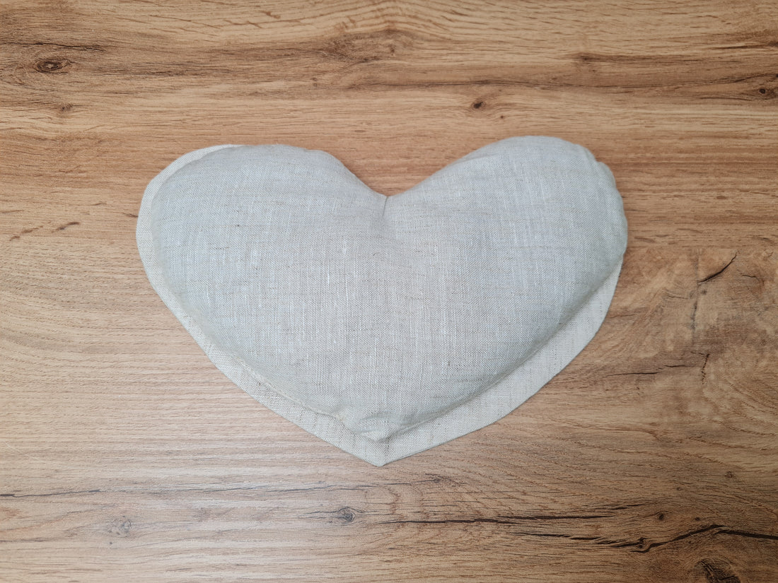 Hemp heart-shaped Eye Mask filled Buckwheat hulls Meditation Eye Mask organic Buckwheat hulls Fiber Filling Including an additional removable hemp cover.