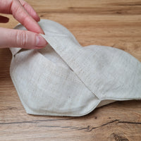 Hemp heart-shaped Eye Mask filled Buckwheat hulls Meditation Eye Mask organic Buckwheat hulls Fiber Filling Including an additional removable hemp cover.