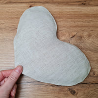 Hemp heart-shaped Eye Mask filled Buckwheat hulls Meditation Eye Mask organic Buckwheat hulls Fiber Filling Including an additional removable hemp cover.