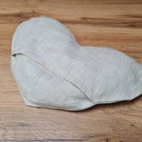 Hemp heart-shaped Eye Mask filled Buckwheat hulls Meditation Eye Mask organic Buckwheat hulls Fiber Filling Including an additional removable hemp cover.