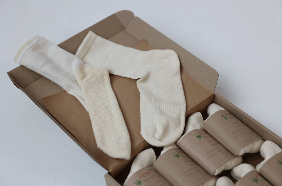 Warm Hemp Socks with Soft Terry Cushioning  Cozy Hemp Socks Warmth You Can Feel Hemp Cotton Socks Natural Vegan Men's hemp socks