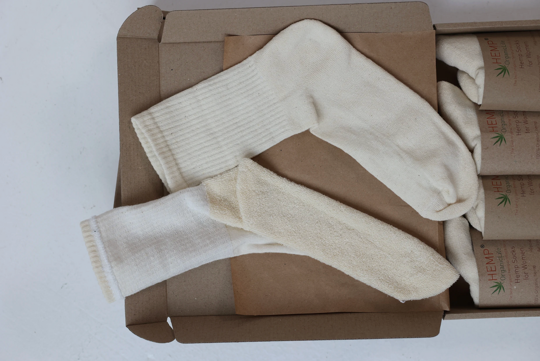 Warm Hemp Socks with Soft Terry Cushioning  Cozy Hemp Socks Warmth You Can Feel Hemp Cotton Socks Natural Vegan Men's hemp socks